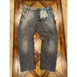 Vintage Diesel Pike Straight Leg Button Fly Jeans Mens 36x27 Gray Grunge Y2K